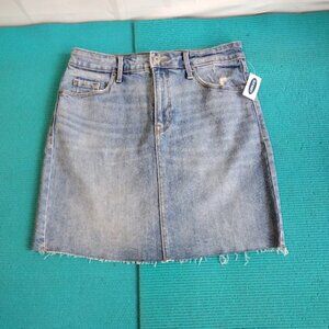 NWT Old Navy Womens Pencil Straight Skirt Raw Stretch Frayed Sz 4